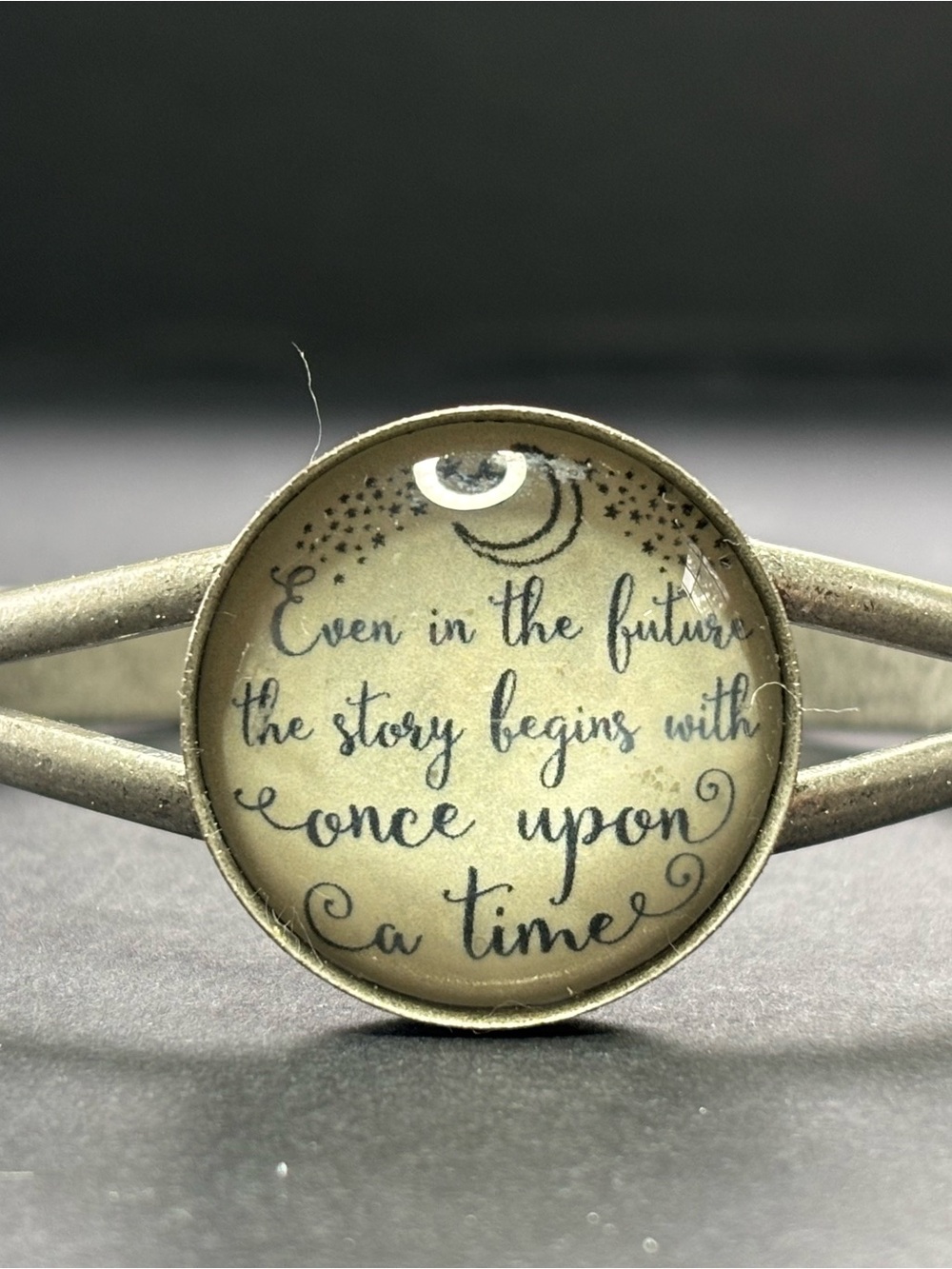 Once Upon a Time Silver-Tone Story Cuff Bracelet